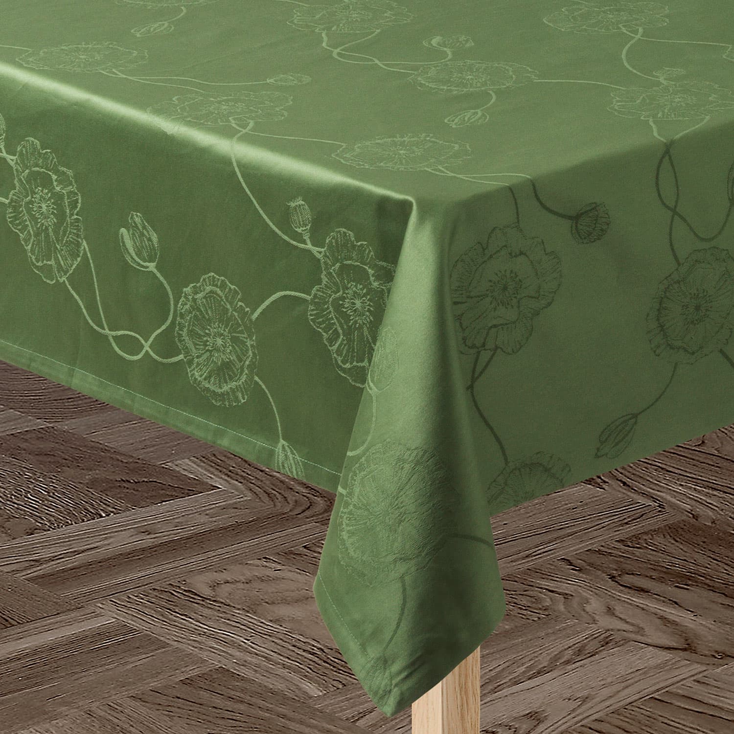 Kähler Hammershøi Damaskdug Poppy, Grøn 150x320 cm