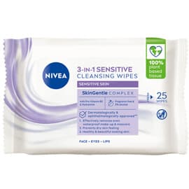 Nivea 3 in 1 Sensitive Cleansing Wipes 25 st