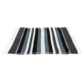 Aumi Collection T�ppe - Stribet 100 x 150 cm. Svart/Vit