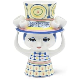 Bj�rn Wiinblad Dame med hat Vas 20,5 cm Bl�