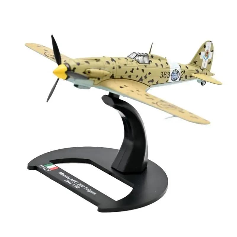 Luppa, # 22 Macchi Mc 202 Folgore Very Effective and Fast Single-Seat Low-Wing Fighter Plane Italy 1941, Scale 1:72, Diecast Miniature, World War Ii