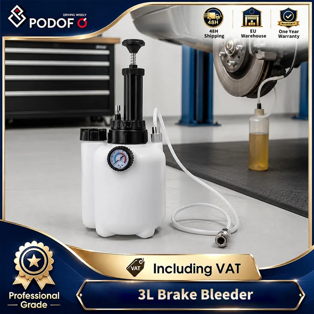 Podofo 3L Car Brake Bleeder Clutch Bleeder System Liquid Bleeder Kit 1L Suction Tank Collection For Brake Bleeding Solution
