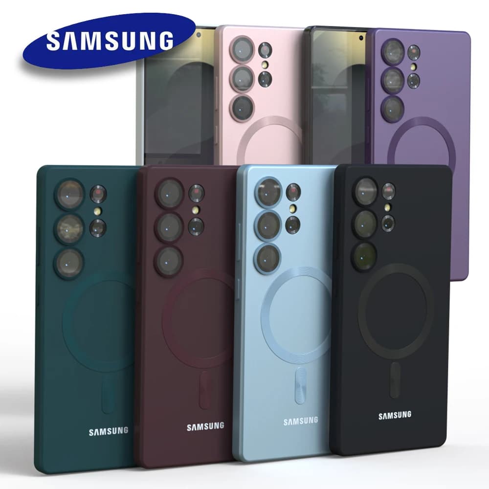 For Samsung Galaxy S25 S24 S23 S22 S21 S26 Plus S20 FE Ultra 5G S26Ultra Magnetic Case Shockproof Protective Back Cover Funda