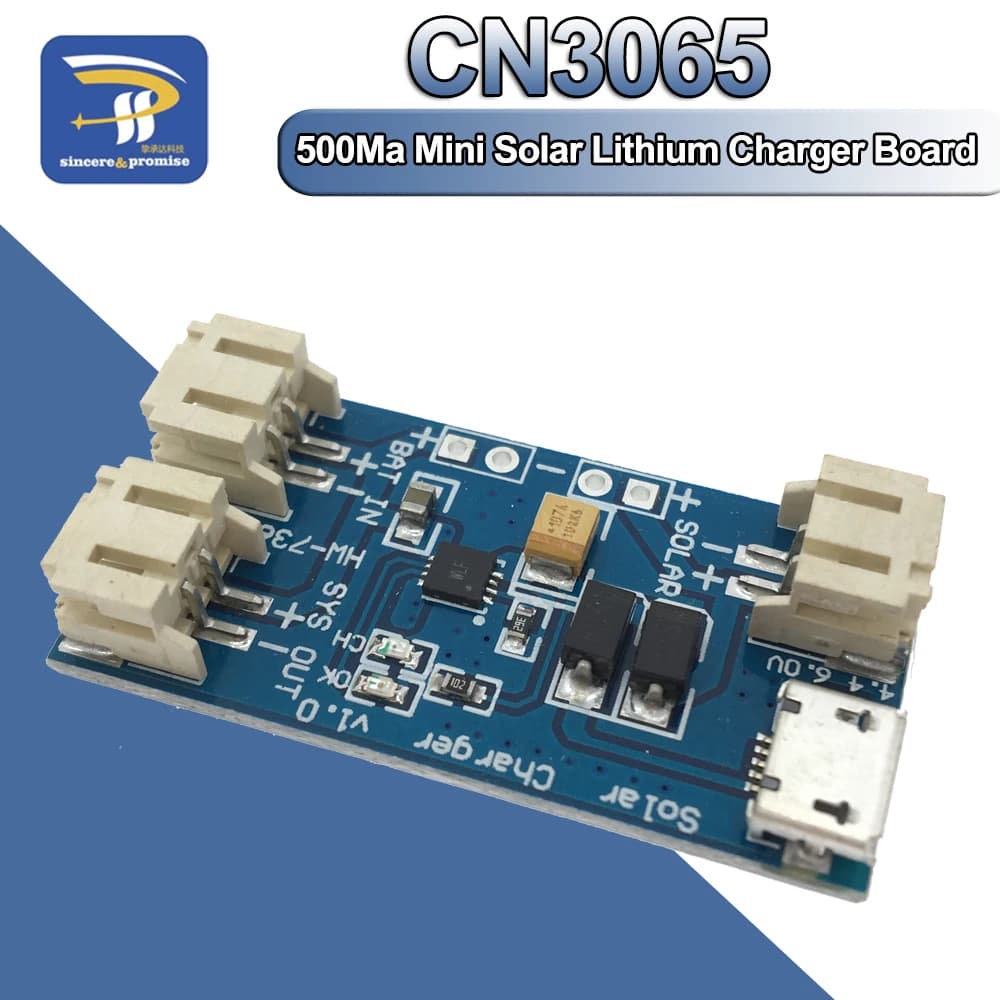 CN3065 Mini Solar Lithium Battery Charger Board 500MA Lipo Charging Module Solar Panel Micro USB For Arduino DIY Camping Sports