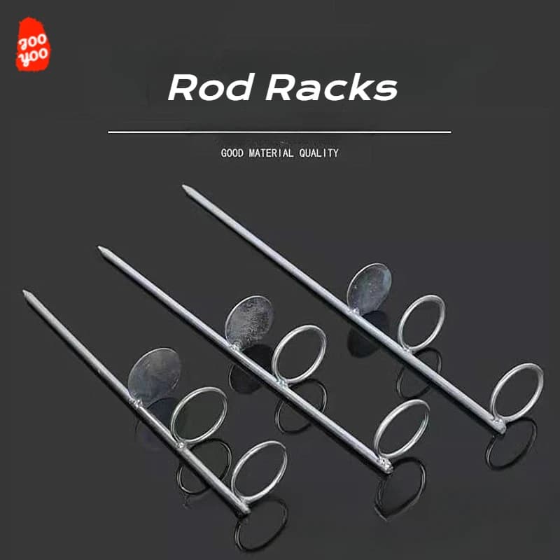 1PC Fishing Rod Bracket Simple Bracket Single Fork Bracket Fishing Rod Bracket Double Ring Bracket Fishing Tools Gear Supplies