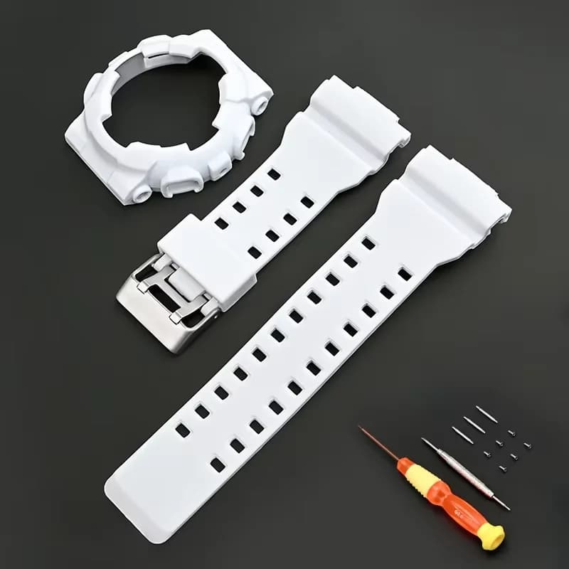 For Casio G-Shock GA-100/110/120/140 GD-100 GAX-100 GLS-100 Replacement Rubber Silicone Matte Watch Band Bracelet Strap + Case