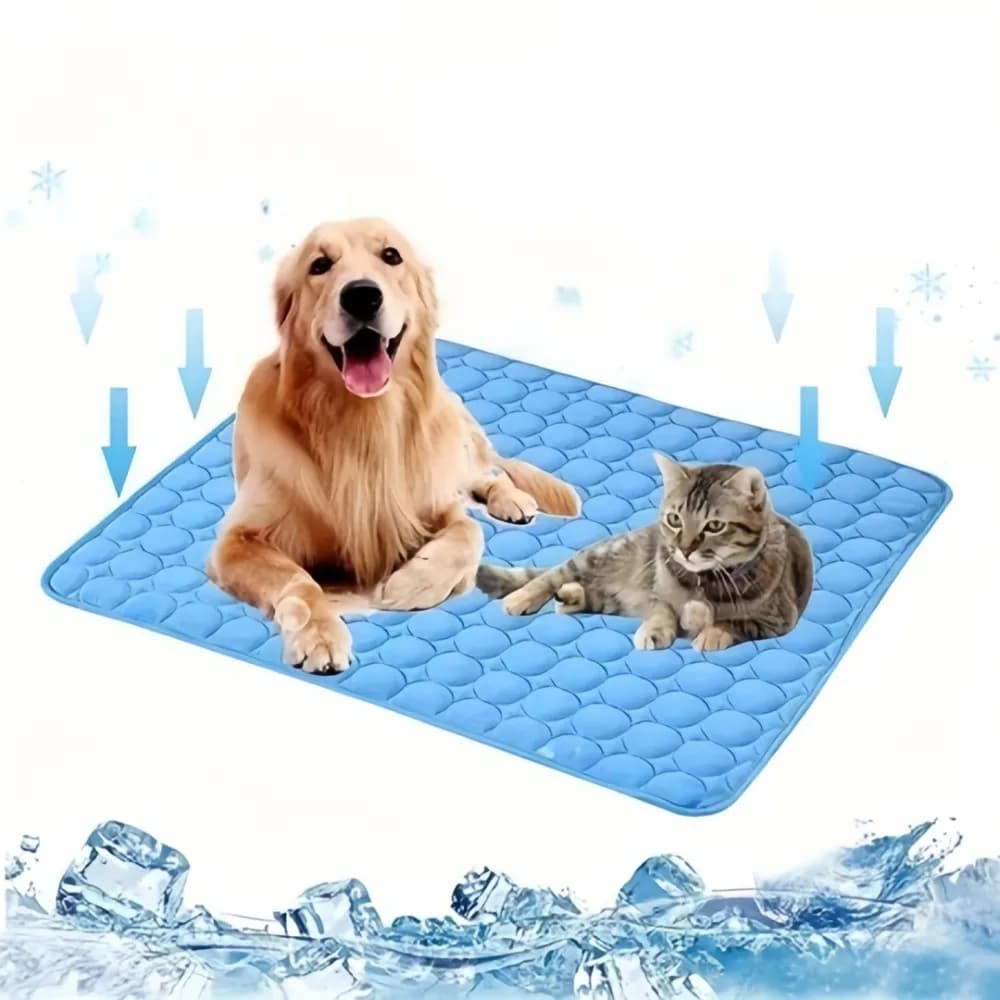 Pet Polyester Cooling Mats Summer Cat Dog Sofa Nest Bed Cooling Sleeping Pad Breathable Washable Multi-purpose for Pets Supplies