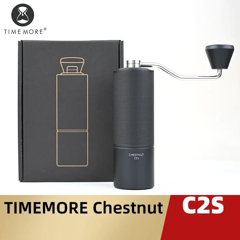 TIMEMORE Chestnut C2S Manual Coffee Grinder New Upgrade Integrated Metal Body Portable Hand Grinder Great For Travel Camping