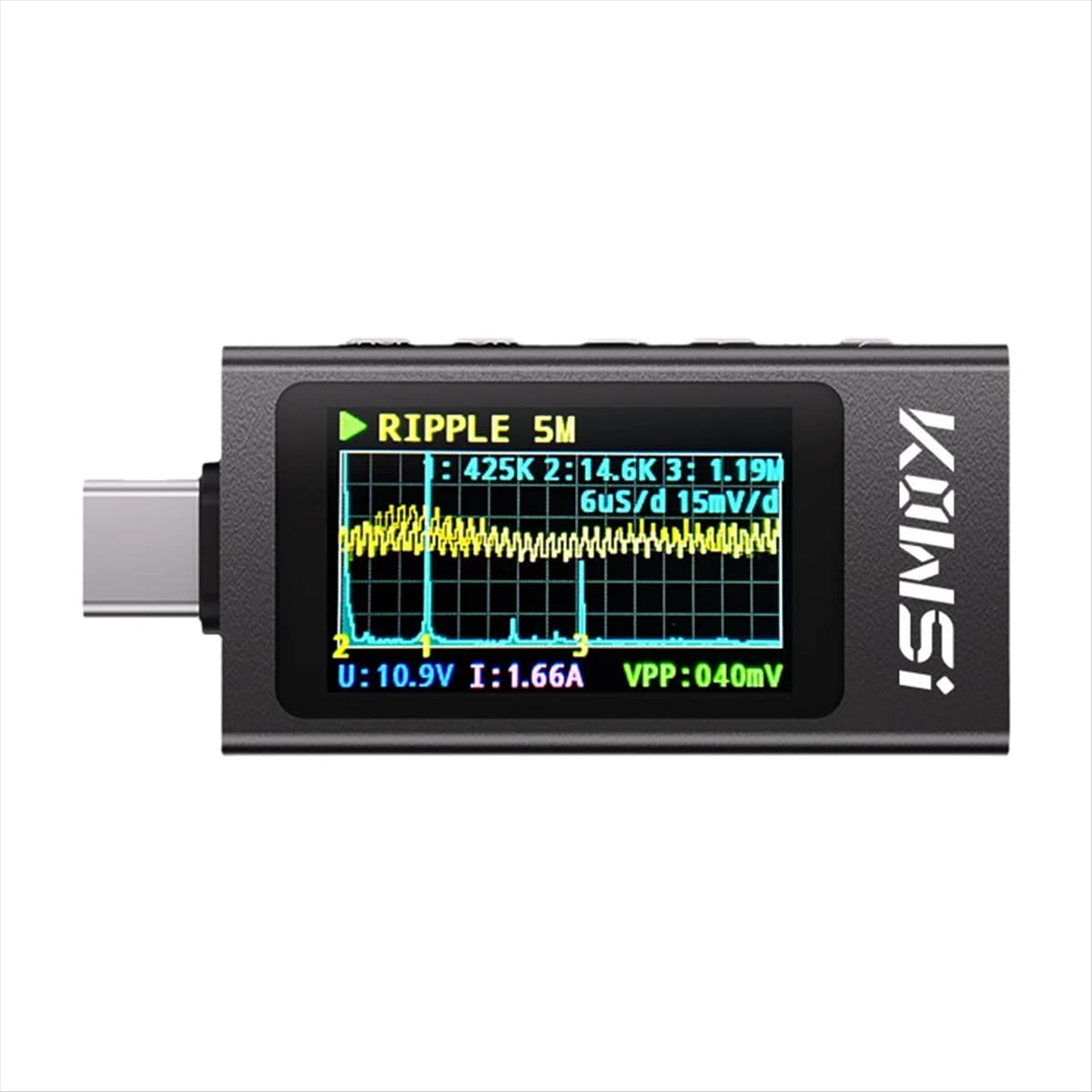 NEW KOWSI KWS-X1 Type-C Tester DC 3.3-36V 0-12A Digital Voltage Current Detection Meter IPS Display Fast Charging Trigger Meter