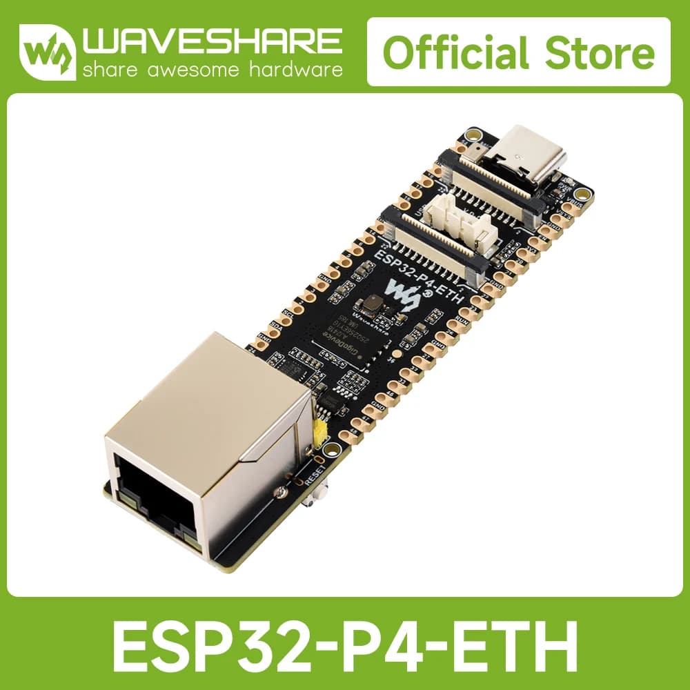Waveshare ESP32-P4-ETH High-Performance Development Board, Based On ESP32-P4, With 100 Mbps RJ45 Ethernet Port
