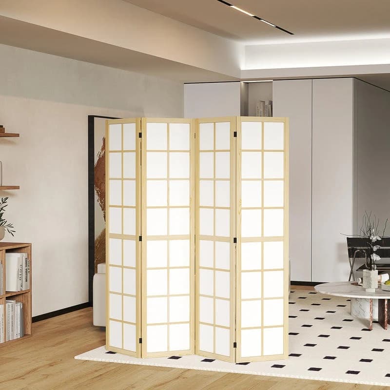 Foldable Room Divider, Freestanding Privacy Screen, Divider Panel, for Living Room, Bedroom, Office, Patio, Garden, Balcony, Courtyard, 160x170 cm,