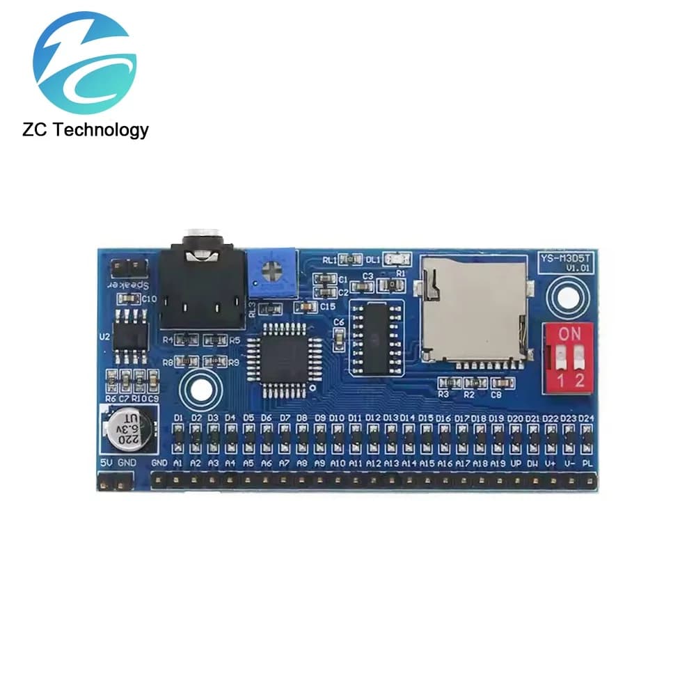 Voice Player Module, MP3 Trigger, Play Once, Microcontroller, DIY Control, M3D5T Advertising