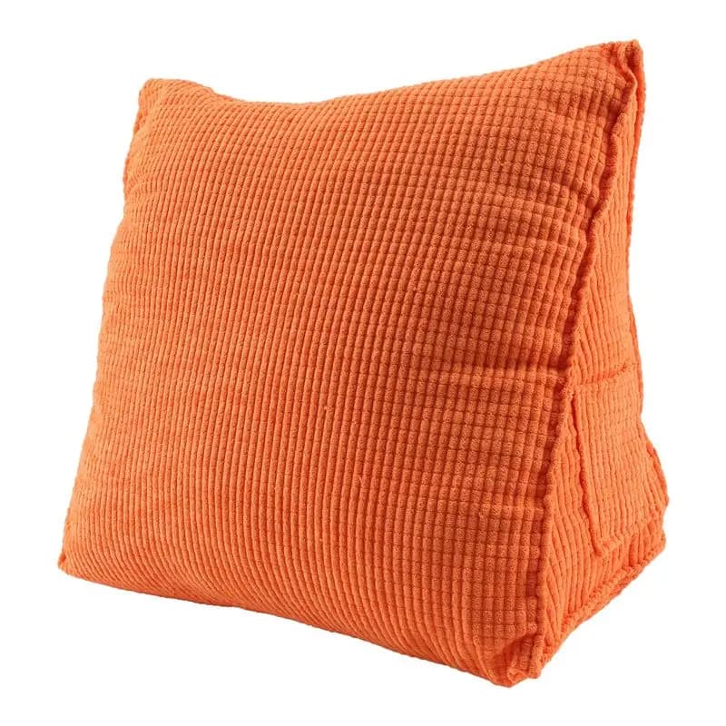 AS60-Solid Color Reading Backrest Cushion Wedge Pillow Thick Lumbar Back Pad