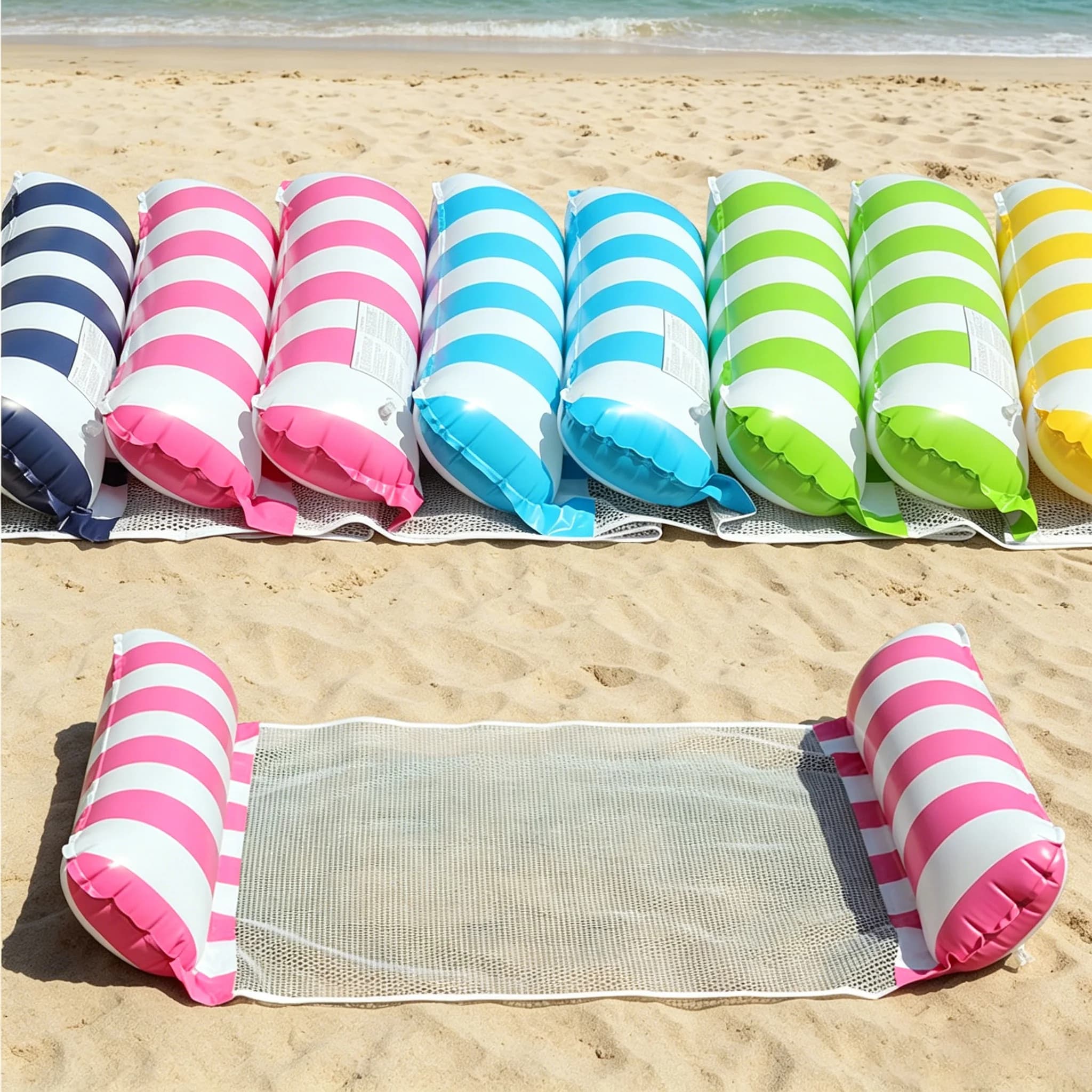Pool Hammock Floats, 1Pack 4-in-1 Inflatable Water Hammocks Floaties (Saddle, Lounge Chair, Hammock, Drifter), , Pool Float Loun