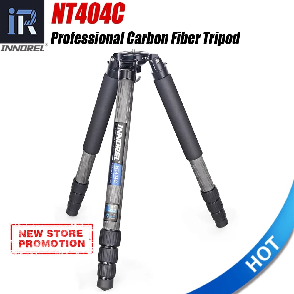 NT404C Carbon Fiber Tripod 40mm Tube Professional Heavy Duty Tripod Bowl Tripod for DSLR Camera Shooting Birdwatching,30kg Load