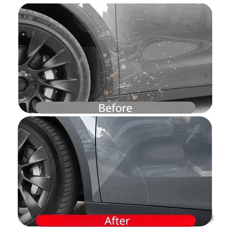 TPU Transparent Film for Tesla Model Y Juniper 2025 Front Rear Door Extended Car Body Protective Film Invisible Car Clothing Set