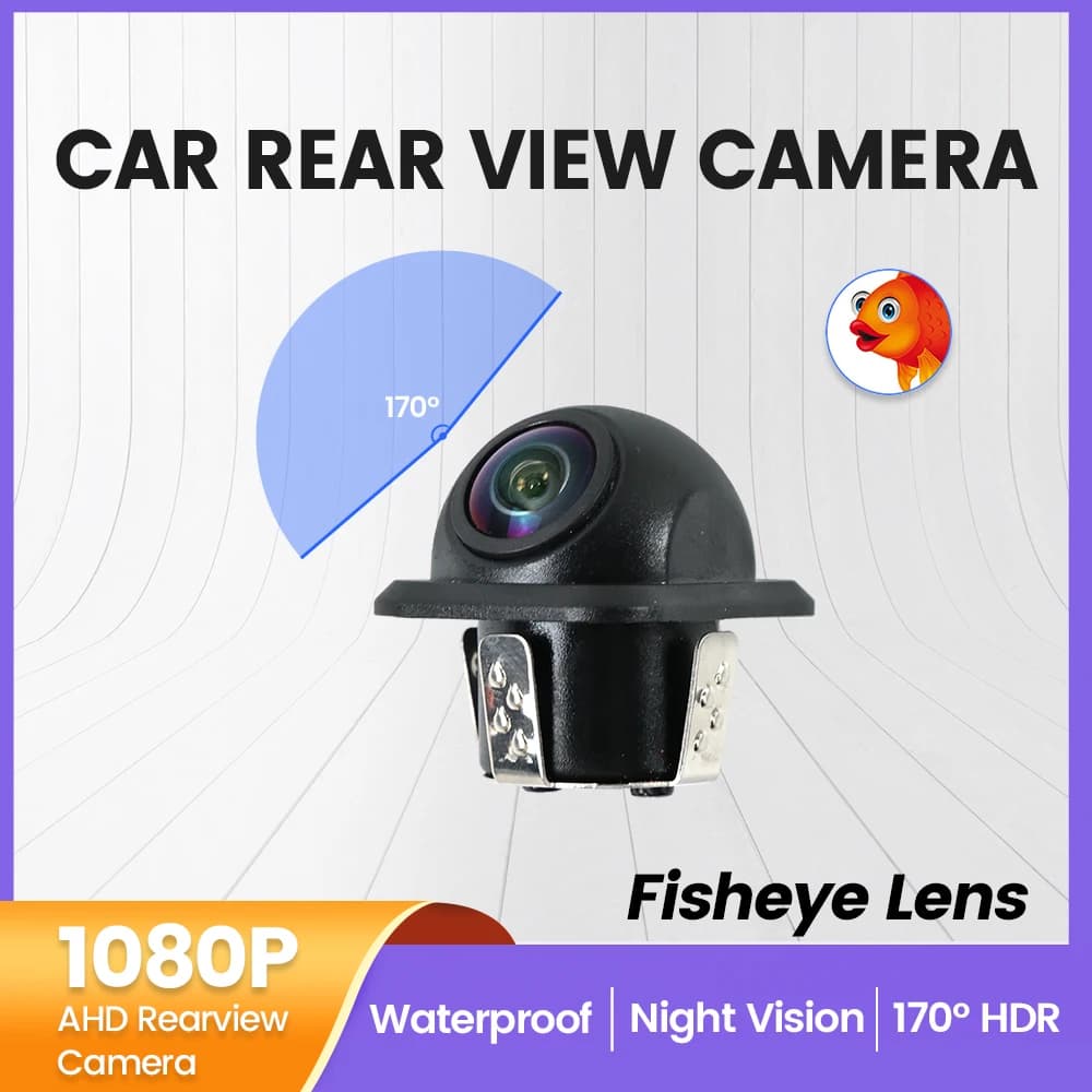 IP68 Waterproof 180° Auto Parking Assistance Car Rear View Camera Reverse AHD 1080P Car Reverse Camera for Parking Monitoring