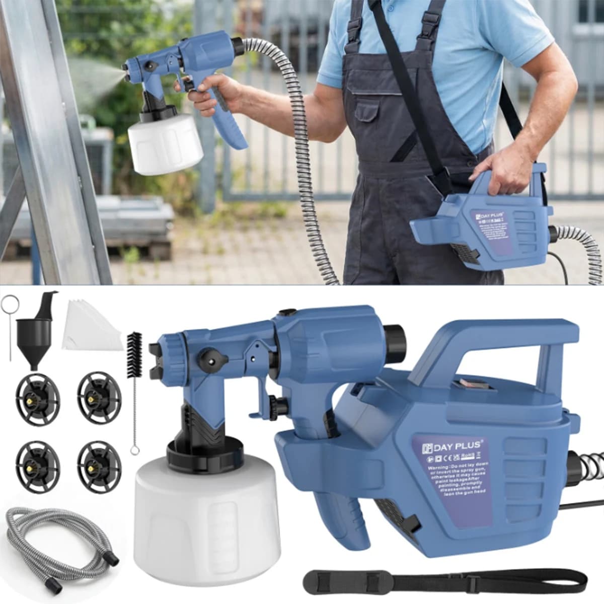 Handheld Wall Fence Paint Sprayer Electric Spray Gun Paint Fence Airless HVLP