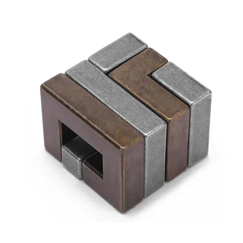 Magic Difficult Brain Teaser IQ Test Metal Puzzle Toy Mind Challenge Unlock Interlocking Educational Gifts For Kids Boys Girls