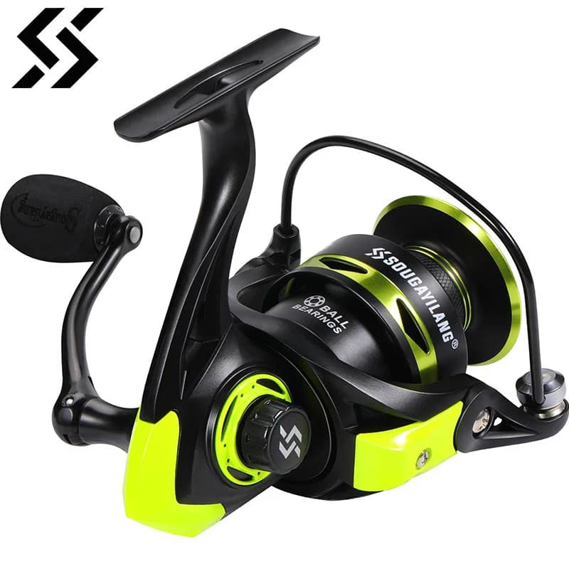 Sougayilang 1000-4000 Spinning Fishing Reel 5.2:1 High Speed Aluminum Alloy Spool Reel Max Drag 10kg Bass Carp Fishing Tackle