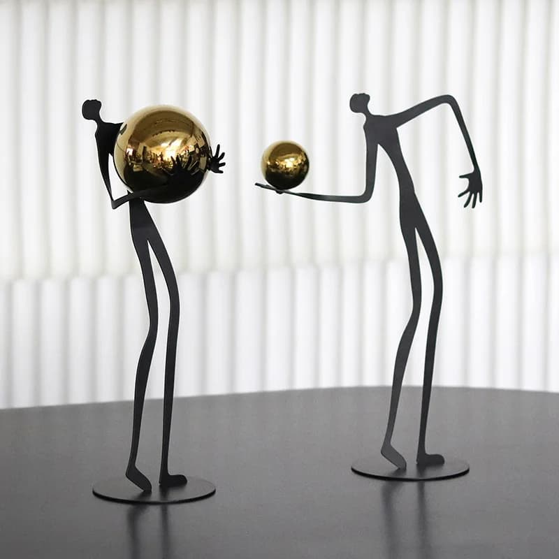 Metal Handicrafts, Abstract Portrait Sculpture Decorations, Metal Statues, Home Decoration Accessories