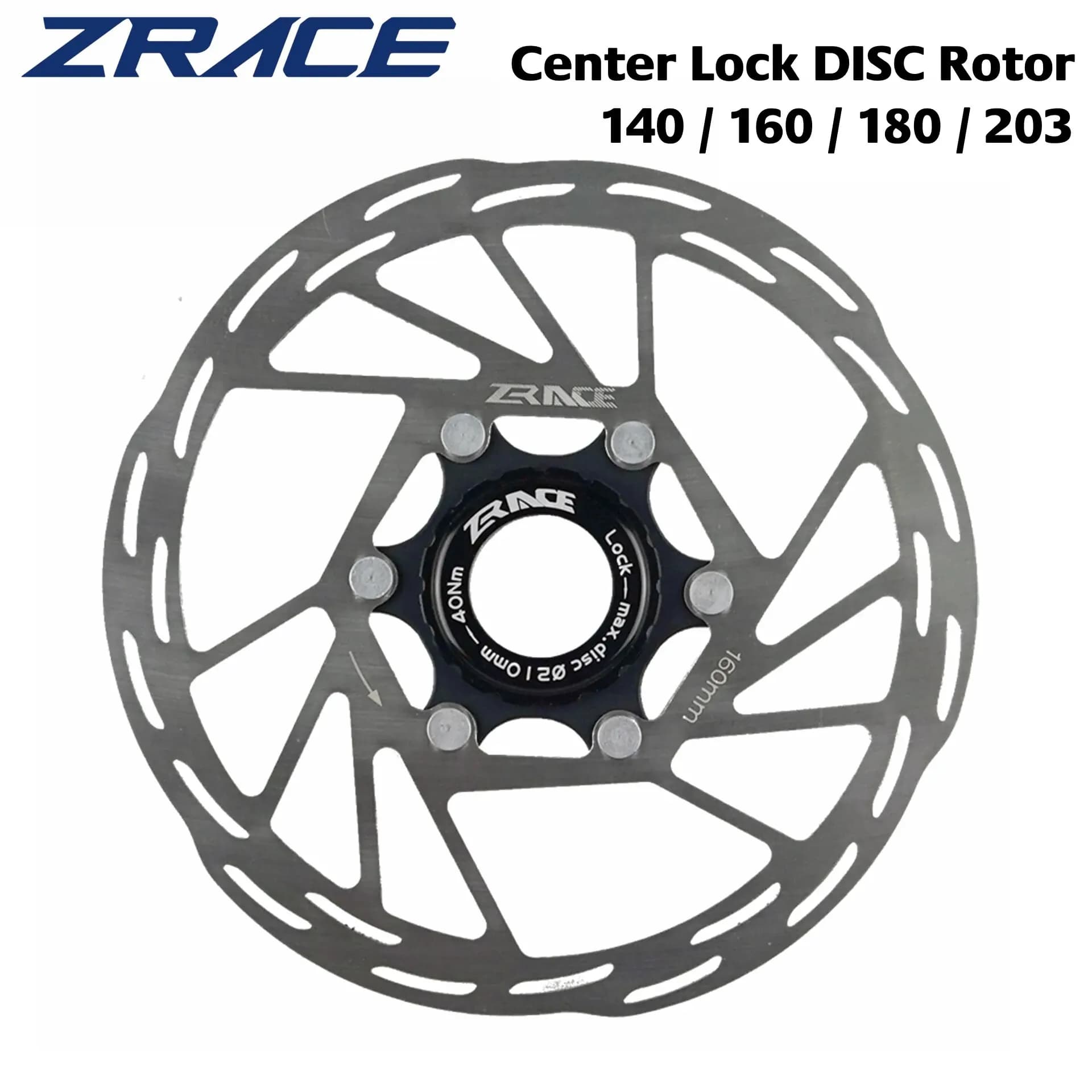 ZRACE Center Lock Brake Disc Rotor Strong Heat Dissipation Floating 140/160/180/203, for MTB / Road