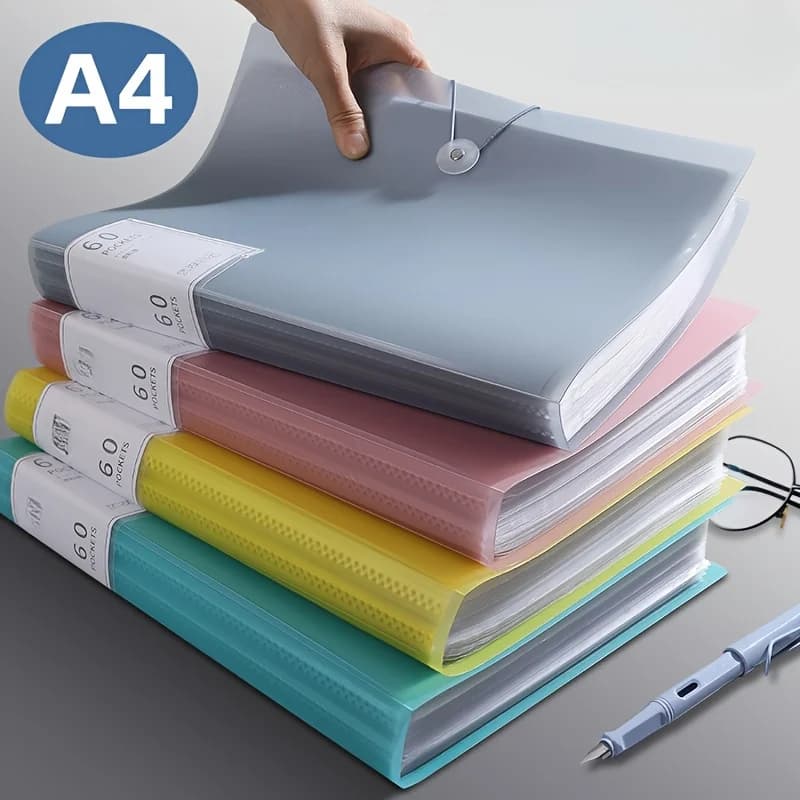 Portfolio Binder with Plastic Sleeves, Pocket Portfolio Folder with Clear Sheet Protectors, Scrapbooking Storage