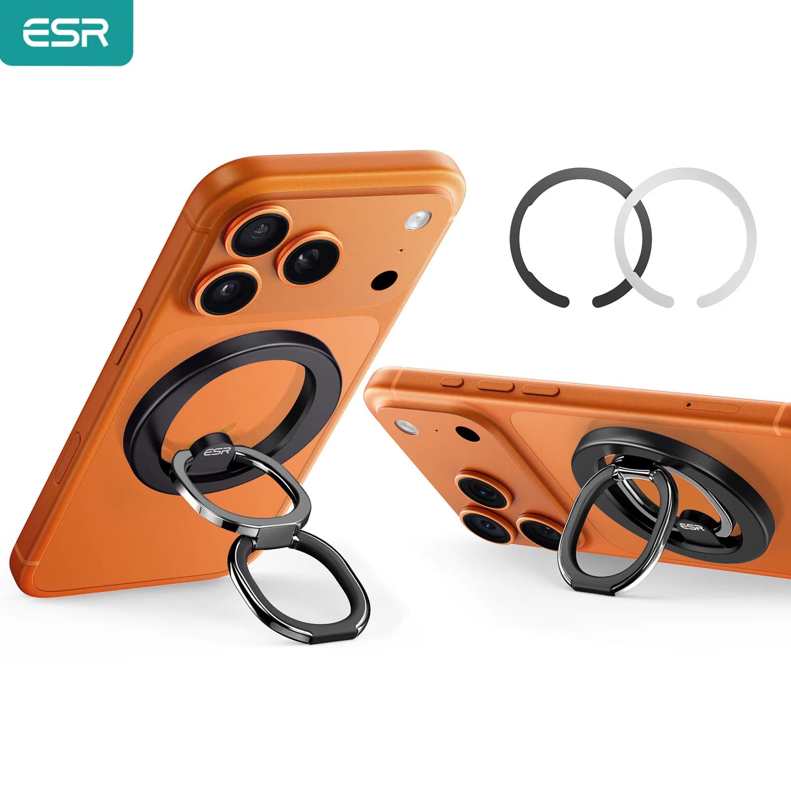 ESR for MagSafe Phone Grip Magnetic Phone Ring Holder with 2-Way Stand for iPhone 17/16/15/14/13/12&Samsung&Google