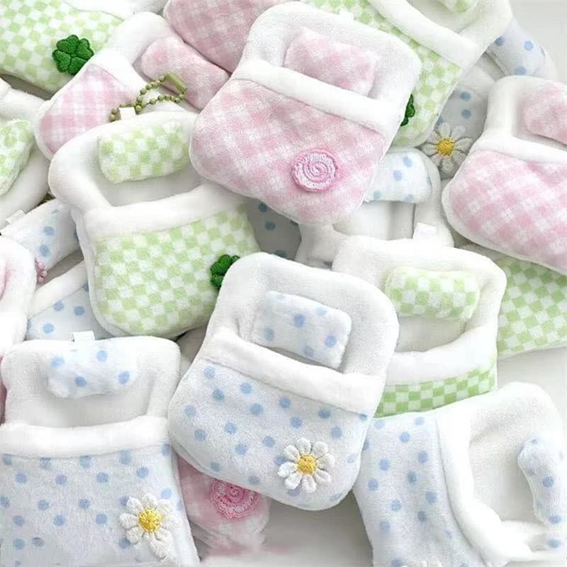 Cute Sleeping Bag Storage Bag for Sylvanian Families, Mini Doll Cloth Clothes, Doll Room Decoration, Mini Furniture Accessories