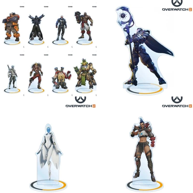 Game OVERWATCH 2 Acrylic Standing Signs as Gifts for Friends, Brigitte/Doomfist/Echo/Hanzo Desktop Ornaments and Small Presents