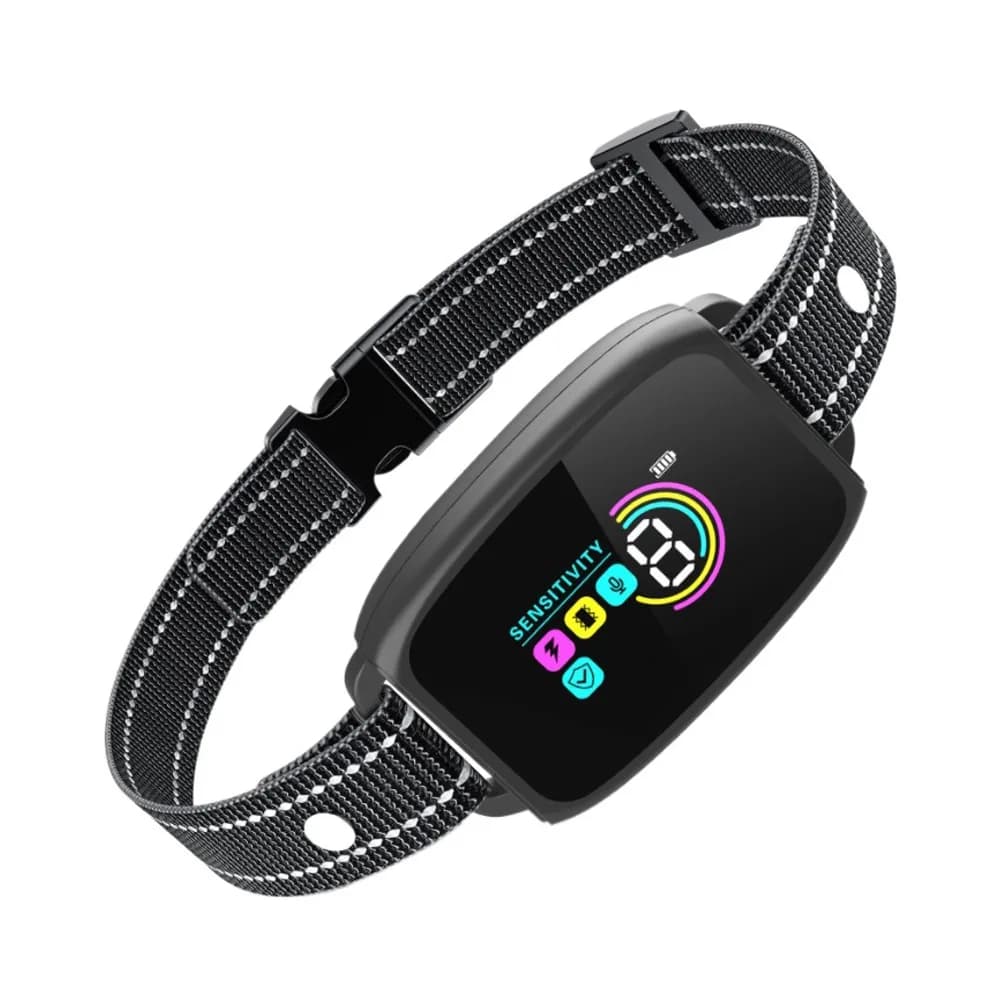 Intelligent Dog Barking Collar Type-C Rechargeable Color Screen Anti Bark Dog Collar with Sound Vibration Shock Functions