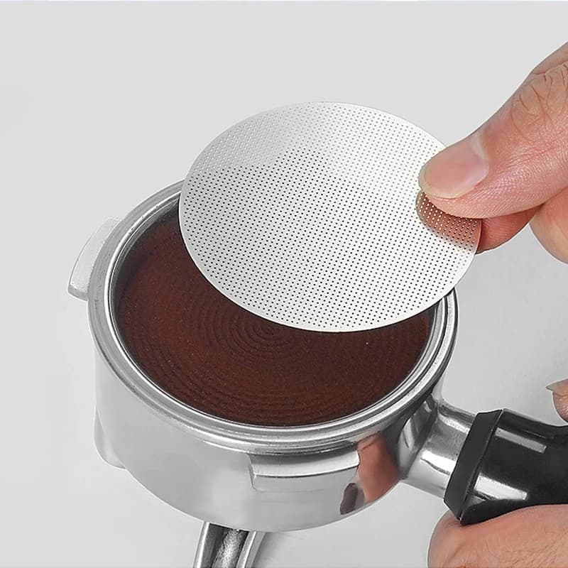 Espresso Puck Screen Coffee Filter Reusable Coffee Puck Screen 304 Stainless Steel Coffee Filter 51/54/58mm Fine Mesh KFGL01
