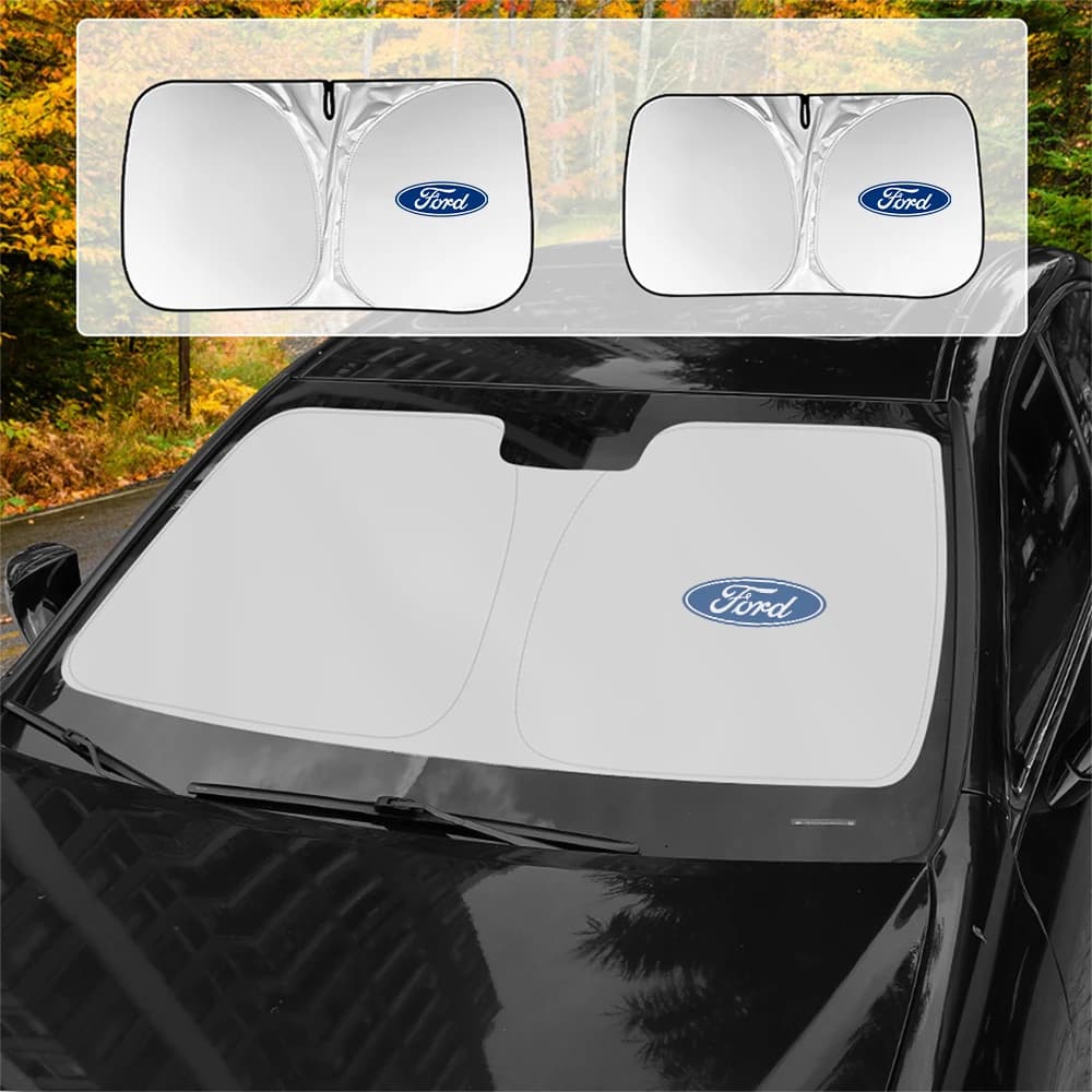 Car Windshield Sunshade Sun Visor Cover UV Protection Accessories For Ford Focus Fiesta Kuga Mustang Ranger Explorer Edge wheel