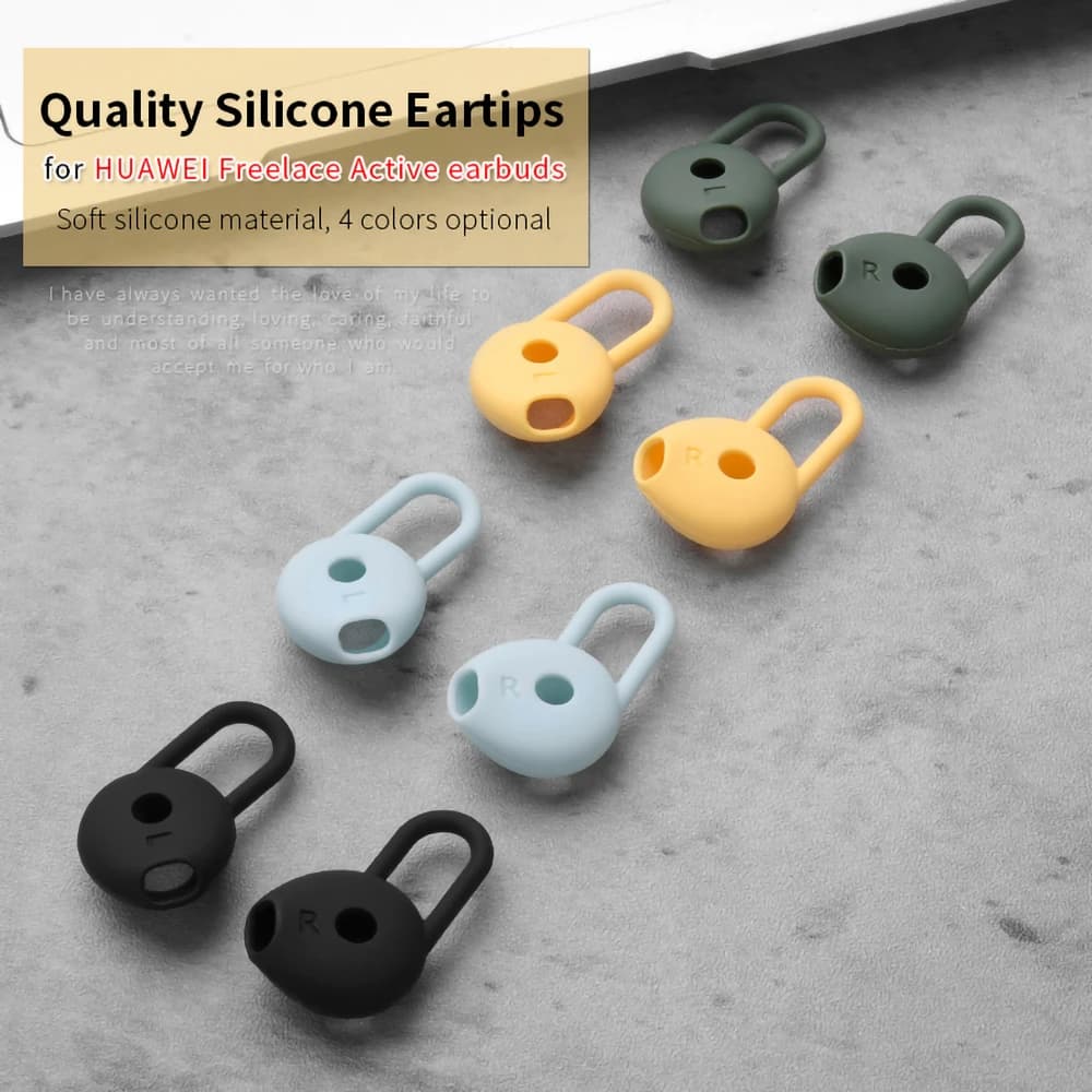 6Pcs Silicone Ear Tips for HUAWEI Freelace Active Earbuds Eartips Neck Mounted Anti-drop Tips Earphone Earplugs