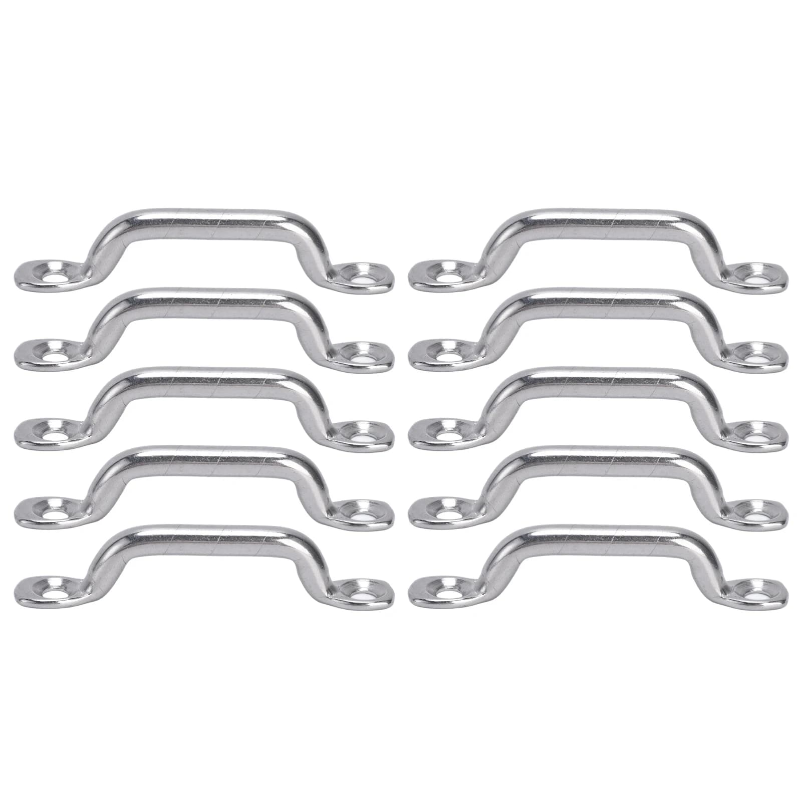 10Pcs Boat Top Pad Eye Deck Loop Tie Down 316 Stainless Steel Set Kit for Boat Fixing Anchoring Cargo Securing Marine Equipment
