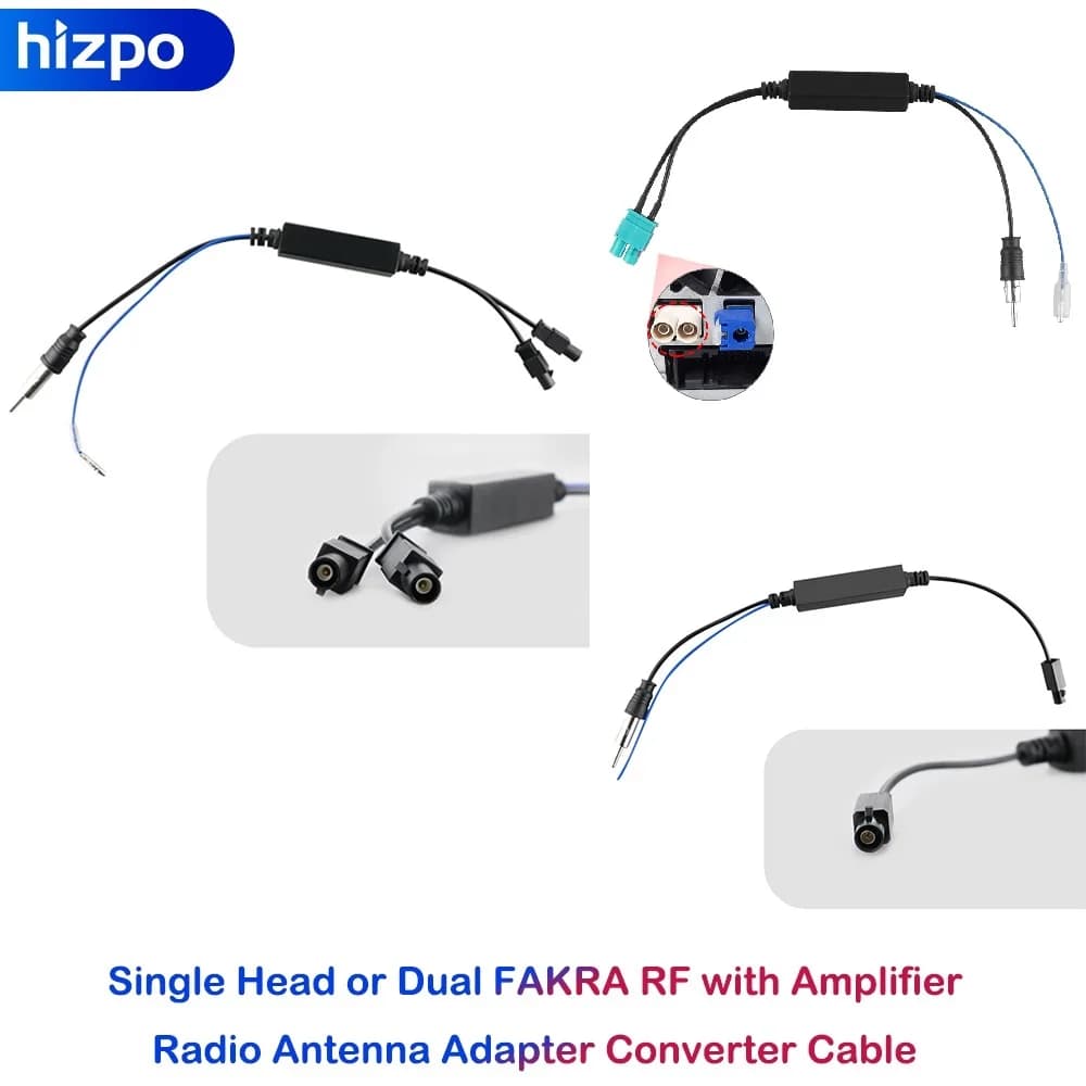 Car Radio Audio Cable Adaptor Antenna Audio Cable Male Double Fakra - Din Male Aerial For Audi/VW/Volkswagen Car Electronics GPS