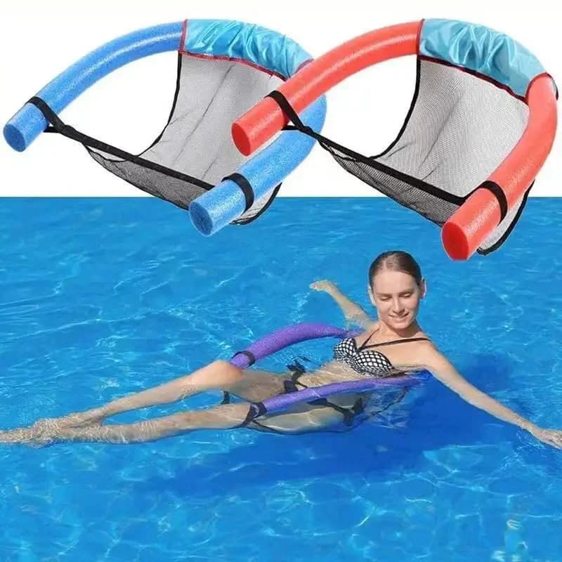 1PCS Floating Water Hammock Net Cover Without Foam Wand Lounge Pool Float Mat Recliner Chair Swimming Pool Accessories Pool Toys