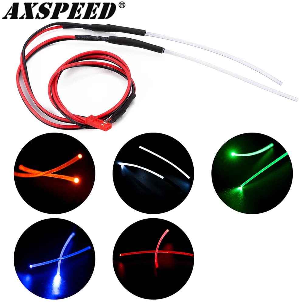 AXSPEED Soft Wire Taillight Headlight LED Daytime Running Light for 1/10 RC Truck Drifting Flat Car Chassis Light