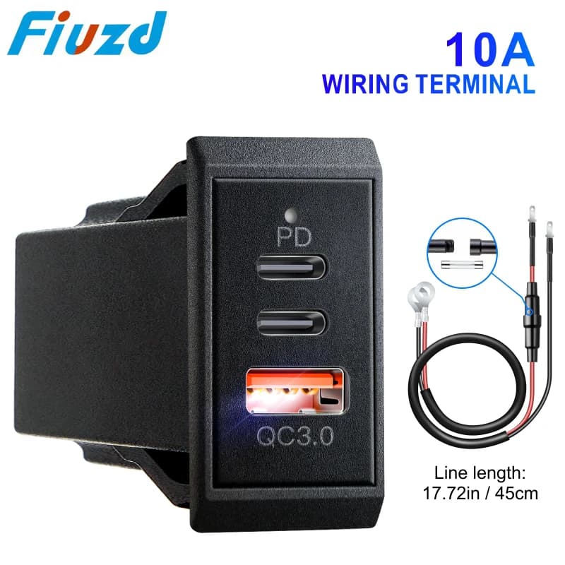 12V USB Car Charger Socket power outlet Automobile Charger Car Phone Charger Adapter Car QC3.0 Fast Charger for 12V/24V Truck RV