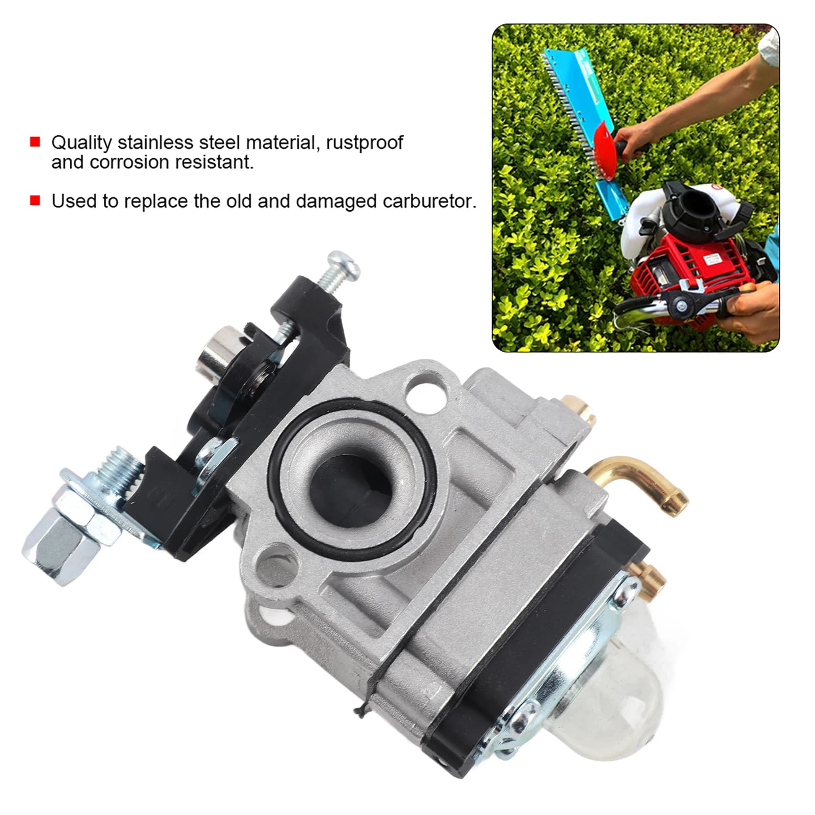 Cutter Carburetor Hedge Trimmer Carburetor Replacement Parts Fit for TH23 TH26 TH34 23CC 25CC 26CC 33CC 35CC