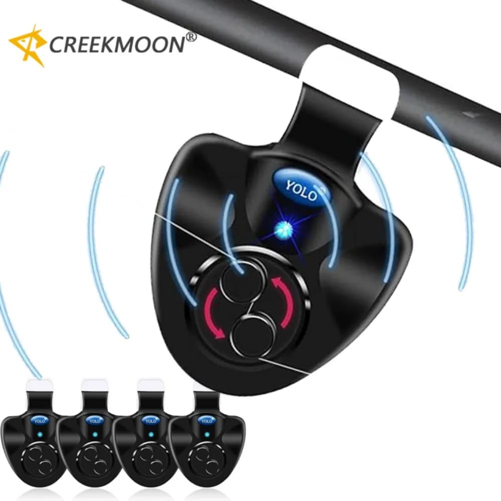 Electronic Fishing Rod Bite Alarm LED Indicator Fish Bite Sound Alarm Bell Clip On Pole Tool Tackle High Sensitive Alarms Night