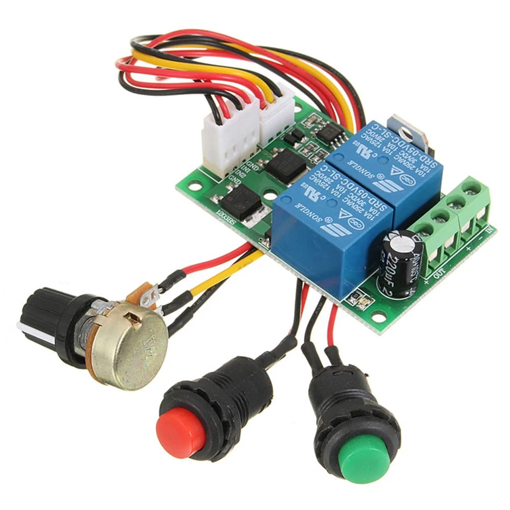 DC6-24V PWM DC Motor Controller Linear Actuator 3A PWM Speed Control Drive Module Forward and Reverse Button Switch 6V 12V 24V