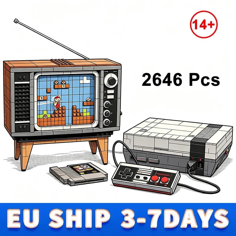 2646pcs Ideas Super NES TV Game Building Blocks Toys Console Model Moc Modular Bricks Action Figures Educational Children Toy