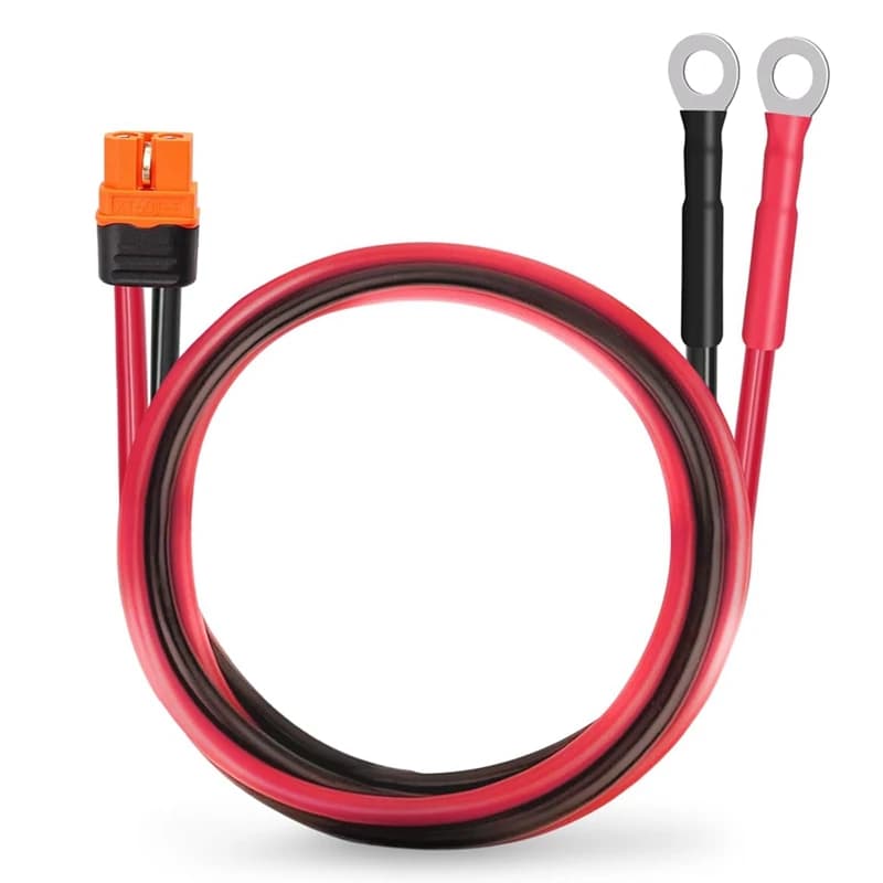 XT60i to O Ring Terminal Cable 10AWG Female to O Ring Connector XT60i Extension Cable for Power Station Solar Generator-DTB1