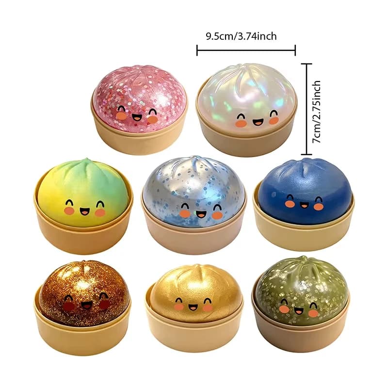 Simulation Flash Dumpling Pressure Ball Slow Rebound Soft Pinch Decompression Home Office  Decorat Children Adults Birthday Gift