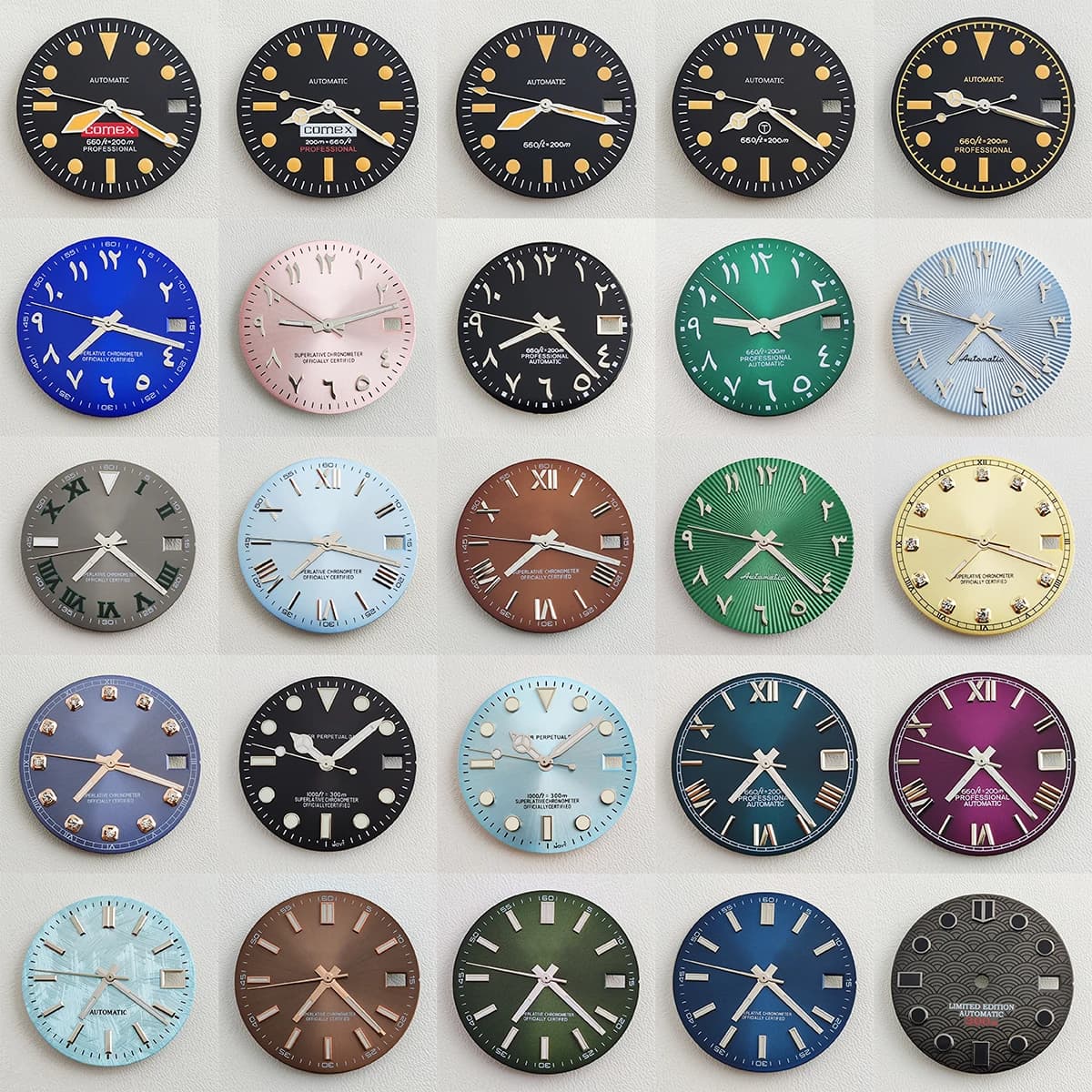 NH35 Dial watch dial 28.5mm square dial sunburst dial Diversity Dial S dial Men's watch accessories suitable for NH35 movement