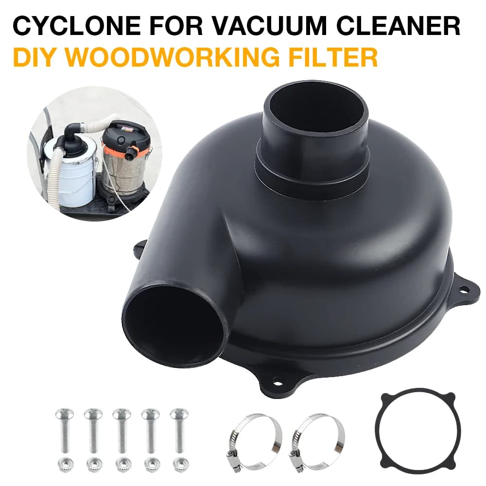 New Cyclone Separator Cover Powder Dust Collector DIY Turbocharged Filter Industrial Cyclone Dust Collector for Workshops/Home