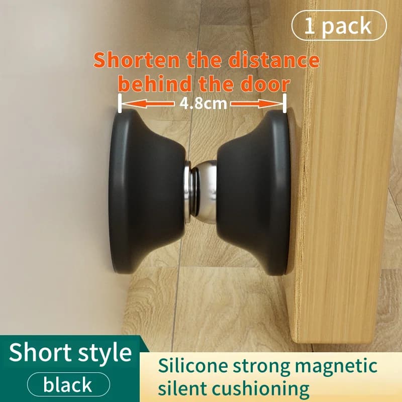 Silicone Anti-collision Magnetic Door Stopper Bedroom Door Study Door Buffer Door Suction No Punching Strong Bonding