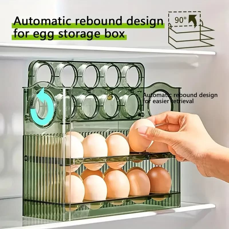 Egg Storage Box Side Door of Refrigerator Storage Organizer Kitchen Reversible Special Egg Storage Tray Kitchen Accessories