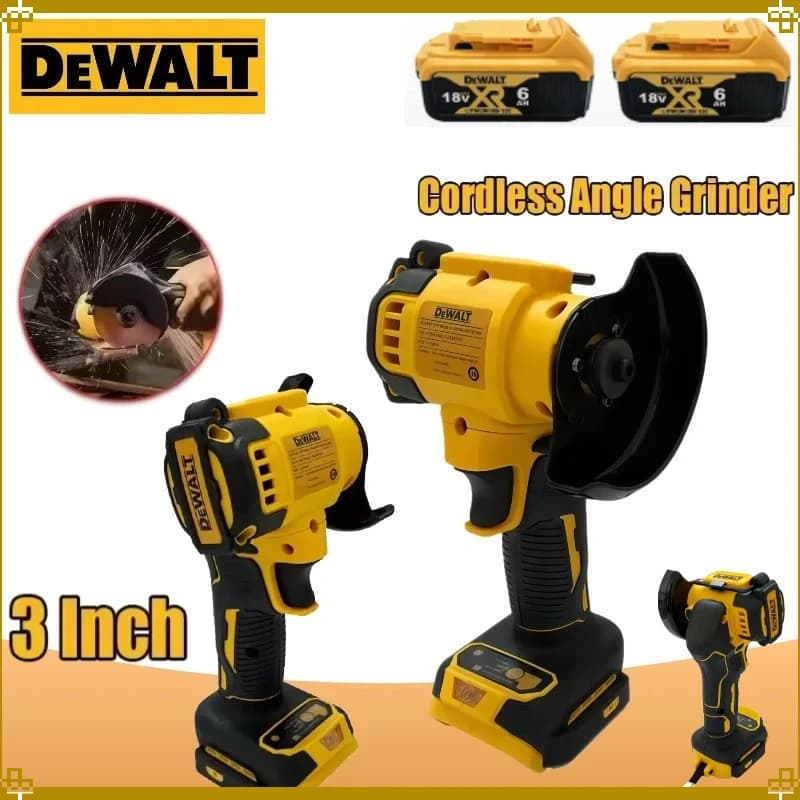 DeWALT Cordless 3 Inch Mini  Angle Grinder  For 18V-20V Battery Polishing Grinding Machine Electric Cutting  Power Tools